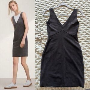 Aritzia Wilfred Free Jones Black Vegan Suede Mini Dress